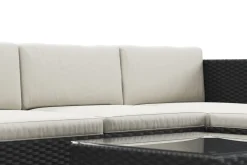 Rattanlounge MALIBU schwarz/beige