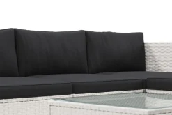 Rattanlounge MALIBU weiss/schwarz