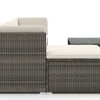 Rattanlounge MILOS grau/beige