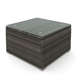 Rattanlounge MILOS grau/beige