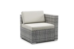 Rattanlounge mit Kissenbox BORA BORA grau/weiss