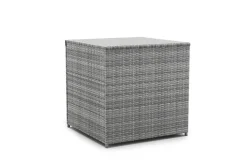 Rattanlounge mit Kissenbox BORA BORA grau/weiss