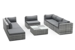 Rattanlounge NAXOS grau/anthrazit