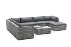 Rattanlounge NAXOS grau/anthrazit