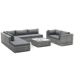Rattanlounge NAXOS grau/anthrazit