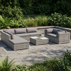 Rattanlounge NAXOS grau/anthrazit