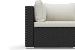 Rattanlounge NAXOS schwarz/beige