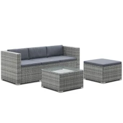 Rattanlounge NIZZA grau/anthrazit