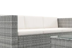 Rattanlounge NIZZA grau/beige