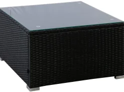 Rattanlounge RAVENNA schwarz/beige