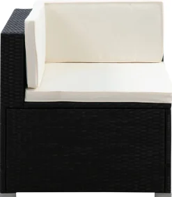Rattanlounge RAVENNA schwarz/beige