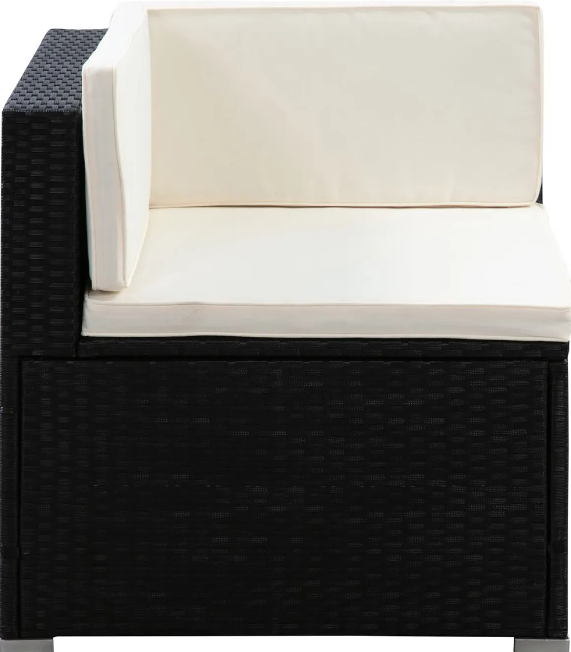 Rattanlounge RAVENNA schwarz/beige
