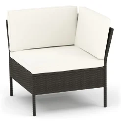Rattanlounge RIVERA braun/beige