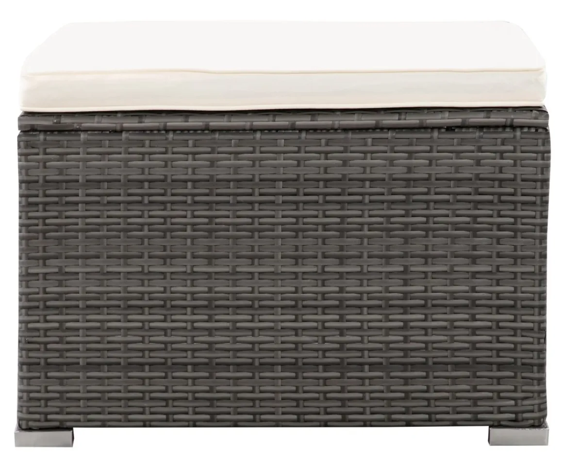 Rattanlounge SALERNO grau/beige