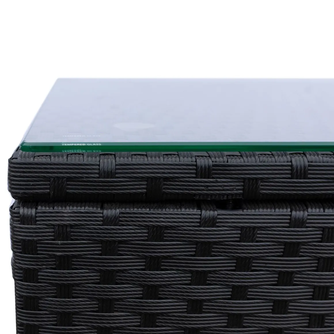 Rattanlounge SALERNO schwarz/anthrazit