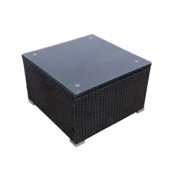 Rattanlounge SALERNO schwarz/anthrazit