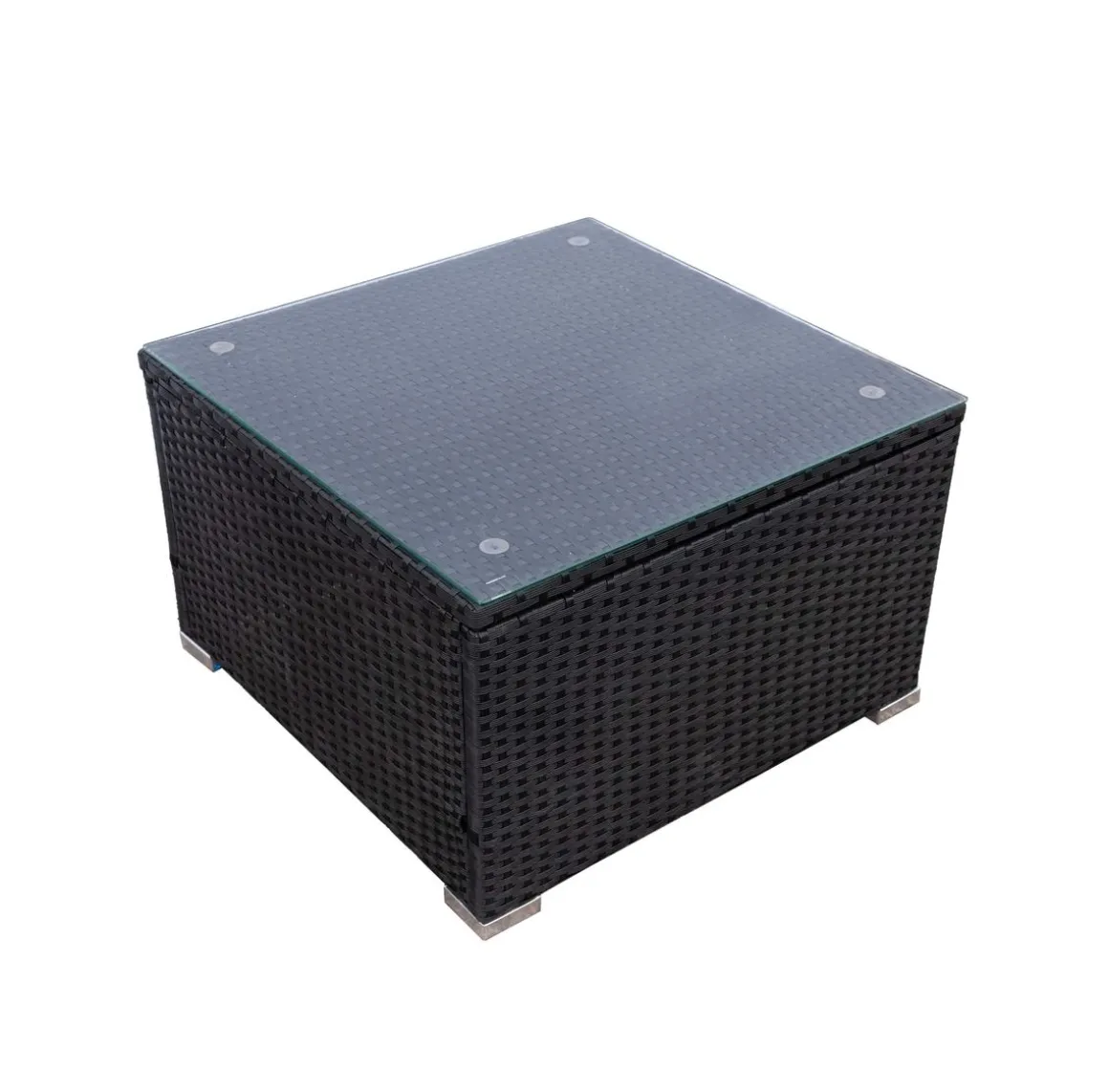 Rattanlounge SALERNO schwarz/anthrazit