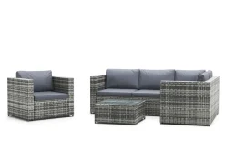 Rattanlounge SAMUI grau/anthrazit