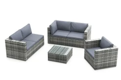 Rattanlounge SAMUI grau/anthrazit