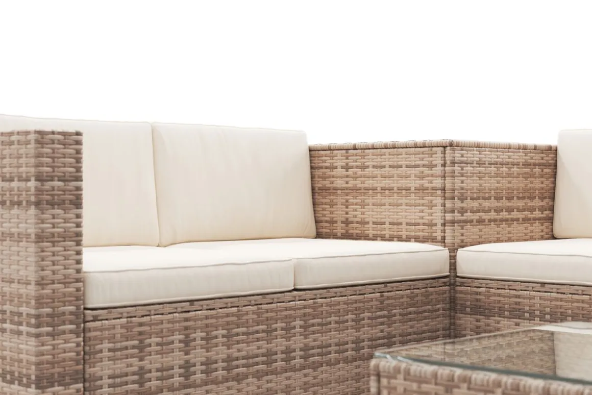 Rattanlounge SAN MARINO braun/beige