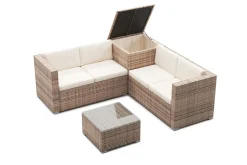 Rattanlounge SAN MARINO braun/beige