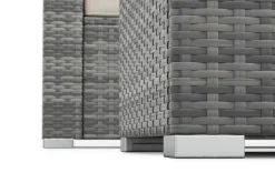 Rattanlounge SAN MARINO grau/beige