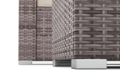 Rattanlounge SAN MARINO graubraun/beige