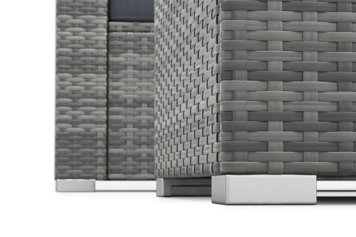 Rattanlounge SAN MARINO grau/anthrazit