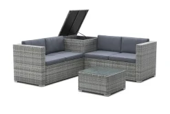 Rattanlounge SAN MARINO grau/anthrazit