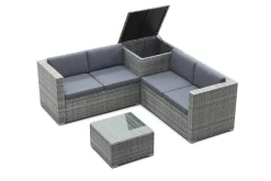 Rattanlounge SAN MARINO grau/anthrazit