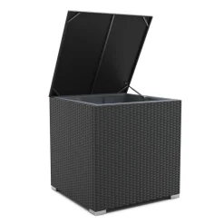 Rattanlounge SAN MARINO schwarz/anthrazit