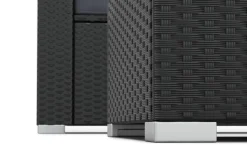 Rattanlounge SAN MARINO schwarz/anthrazit