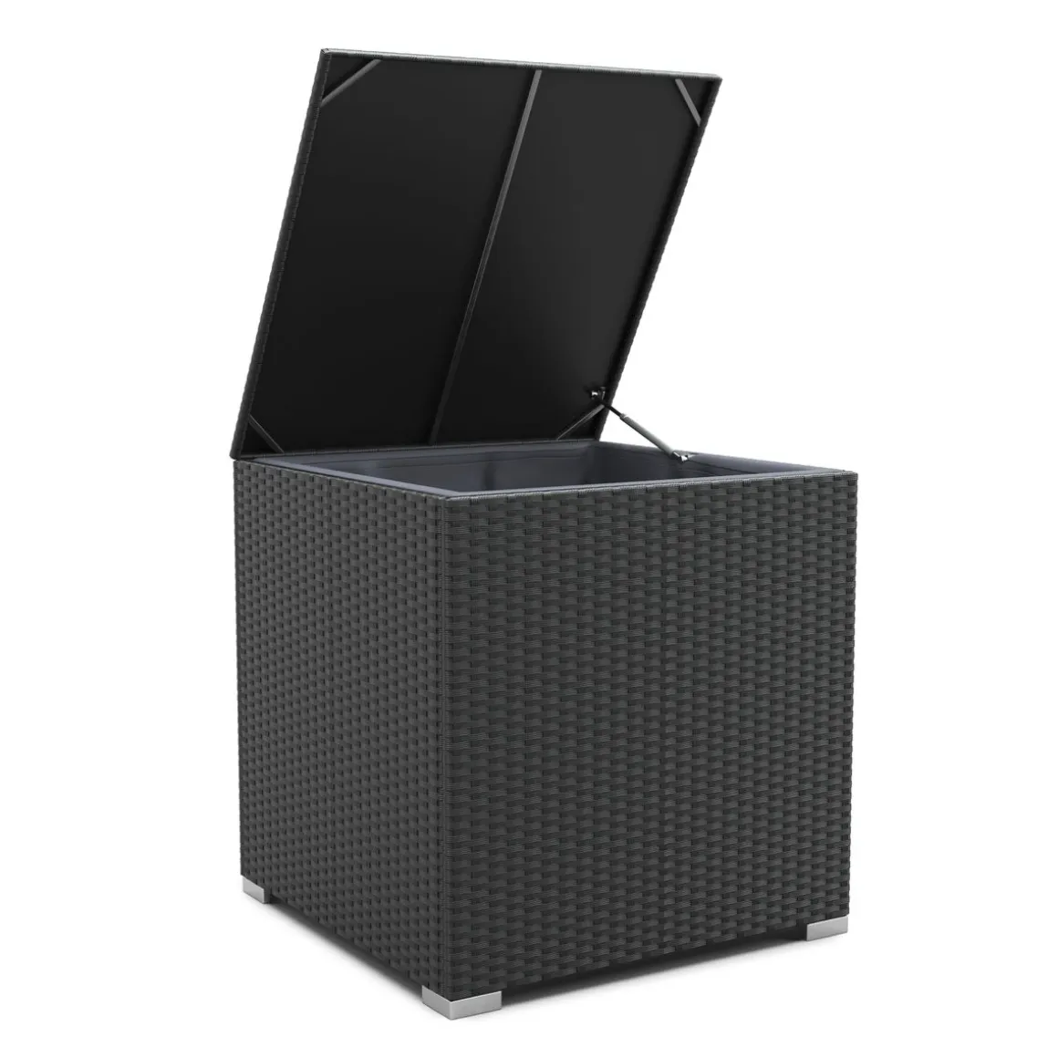 Rattanlounge SAN MARINO schwarz/beige