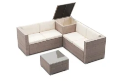 Rattanlounge SAN MARINO taupe/beige