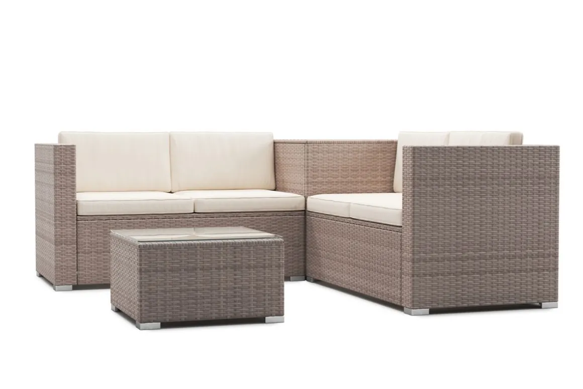 Rattanlounge SAN MARINO taupe/beige