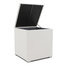 Rattanlounge SAN MARINO weiss/anthrazit