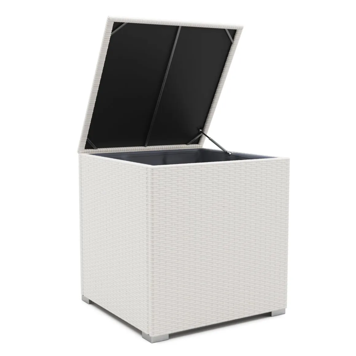 Rattanlounge SAN MARINO weiss/anthrazit