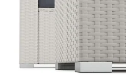 Rattanlounge SAN MARINO weiss/anthrazit