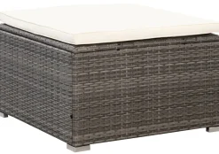 Rattanlounge SANTORINI grau/beige
