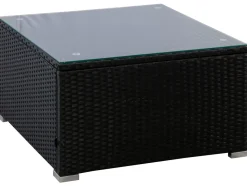 Rattanlounge SANTORINI schwarz/beige