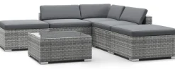 Rattanlounge TEXAS grau/anthrazit