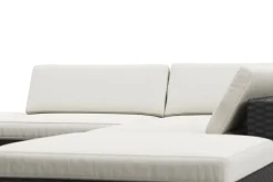 Rattanlounge TEXAS schwarz/weiss