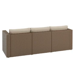 Rattanlounge TUGELA braun/beige