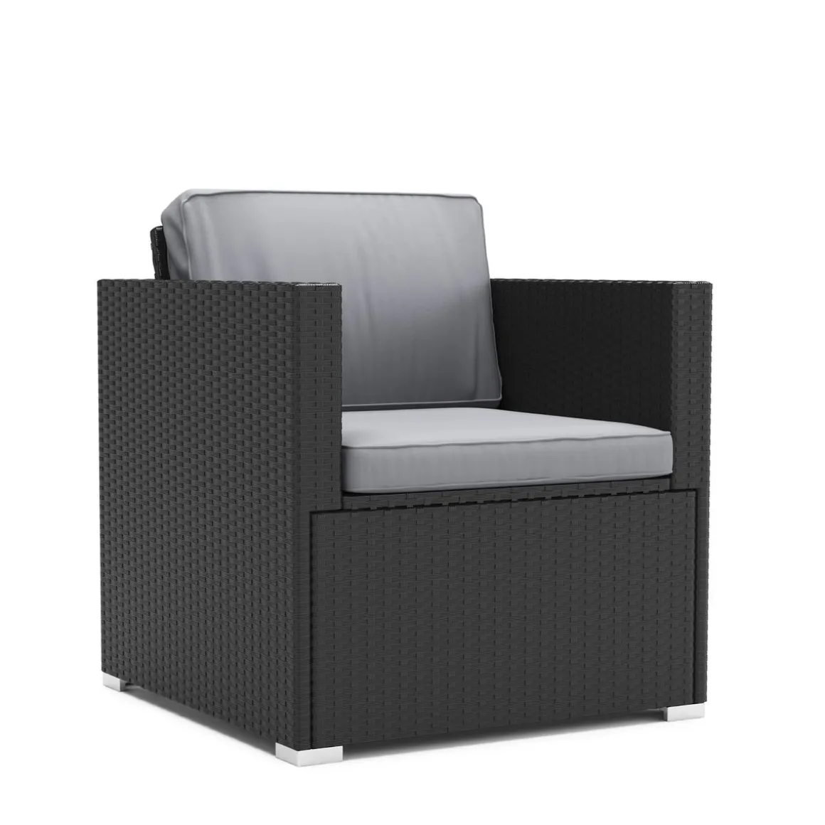 Rattansessel KOS schwarz/anthrazit