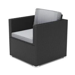 Rattansessel KOS schwarz/anthrazit