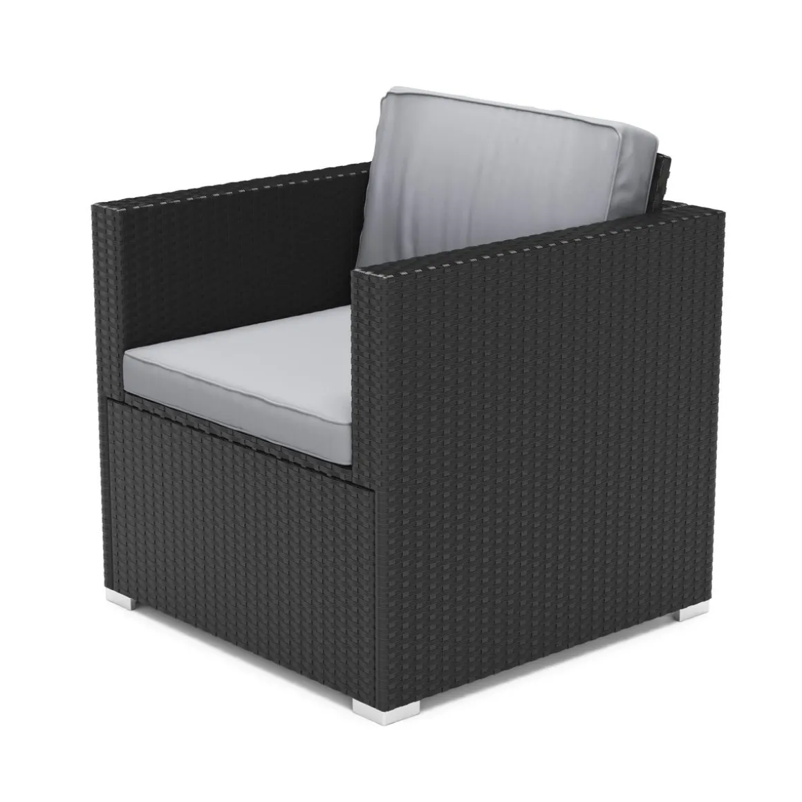 Rattansessel KOS schwarz/anthrazit
