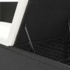 Rattan Sofaliege CAIRNS schwarz/weiss
