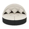 Rattan Sonneninsel CARPI schwarz/beige