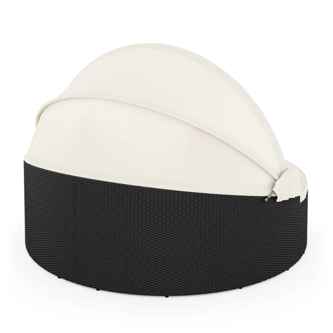 Rattan Sonneninsel CARPI schwarz/beige