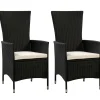 Rattanstühle LIMNOS 2er Set schwarz